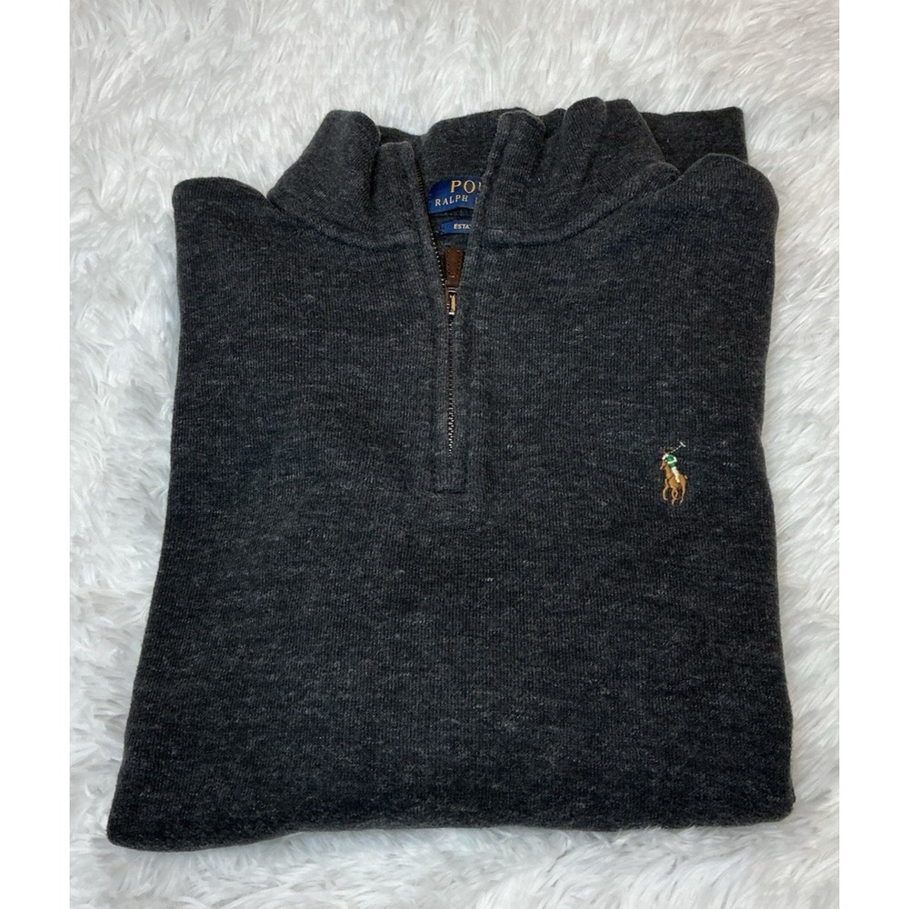 Polo Ralph Lauren Men's M 1/4 Zip Long sleeve Mock Neckline Long Sleeve Pullover